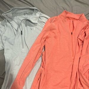 2 long sleeve Under Armour workout shirts